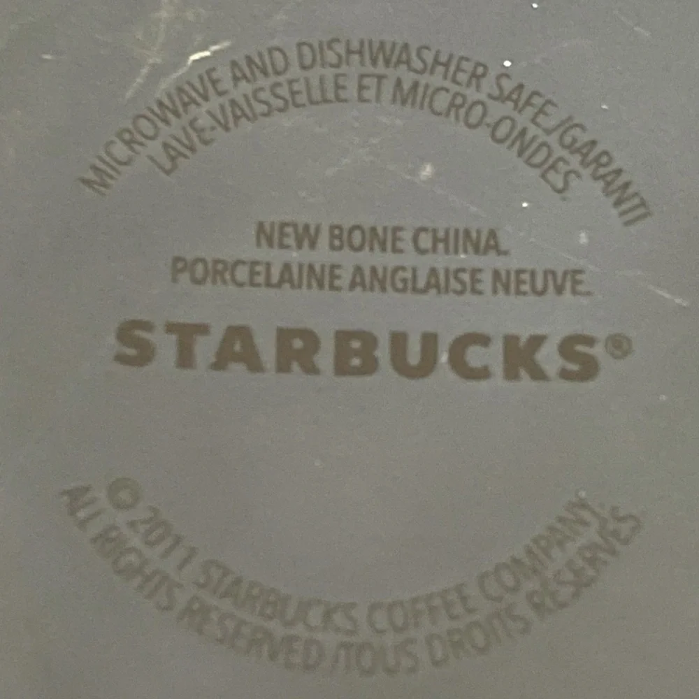 2011 Starbucks French Roast Dark Blue Coffee Mug / Brown Interior